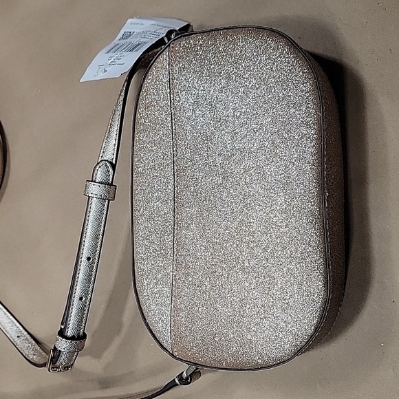 kate spade Glimmer Oval Camera Bag, Gold with Glitter, Crossbody, NEW with Tag - Picture 13 of 15